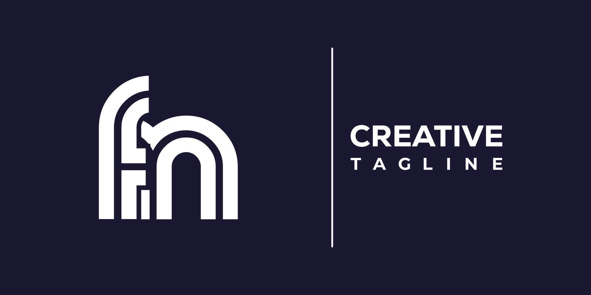 fn abstract minimalist letters Logo Monogram. vector