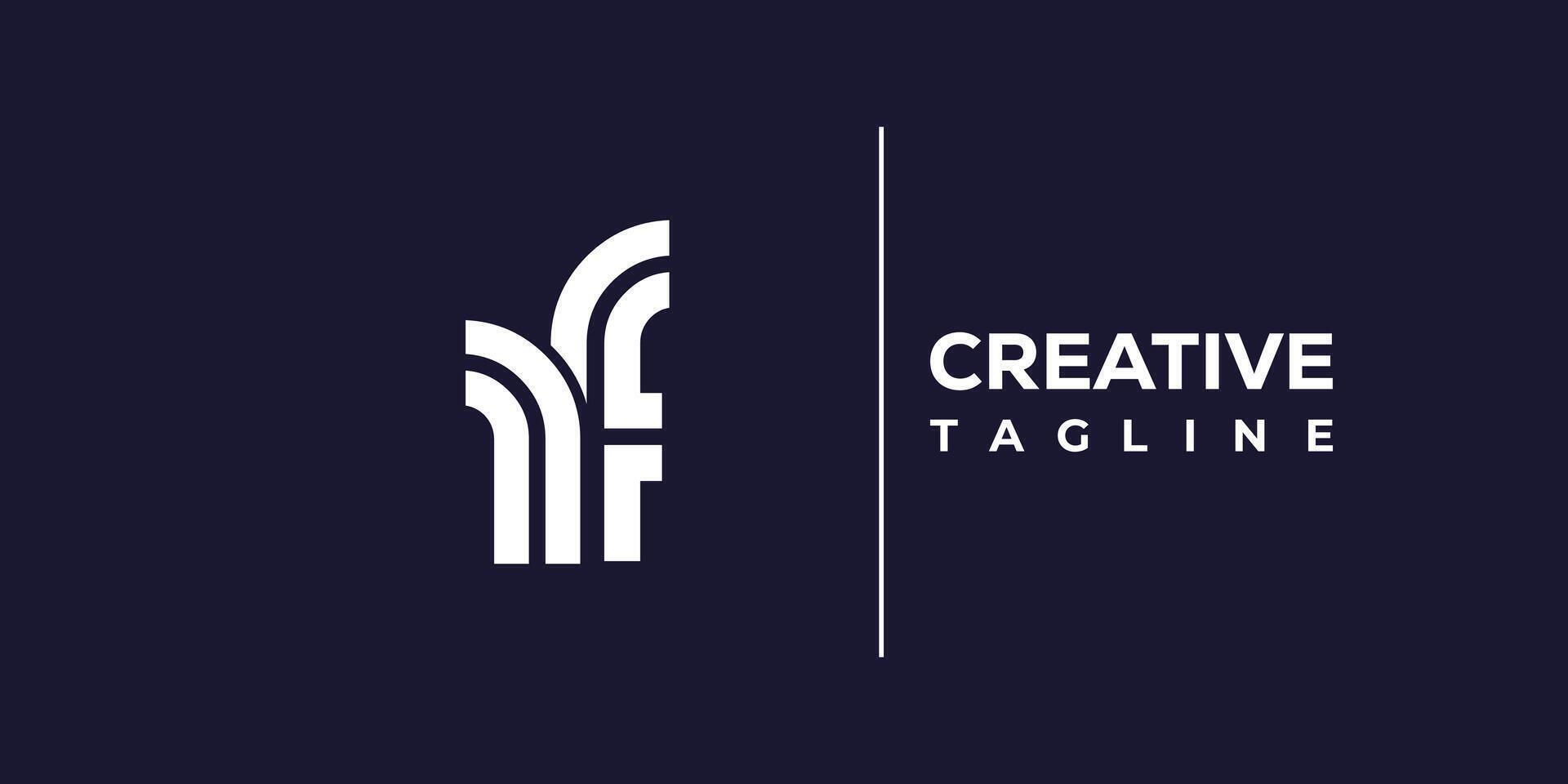 rf abstract minimalist letters Logo Monogram. vector