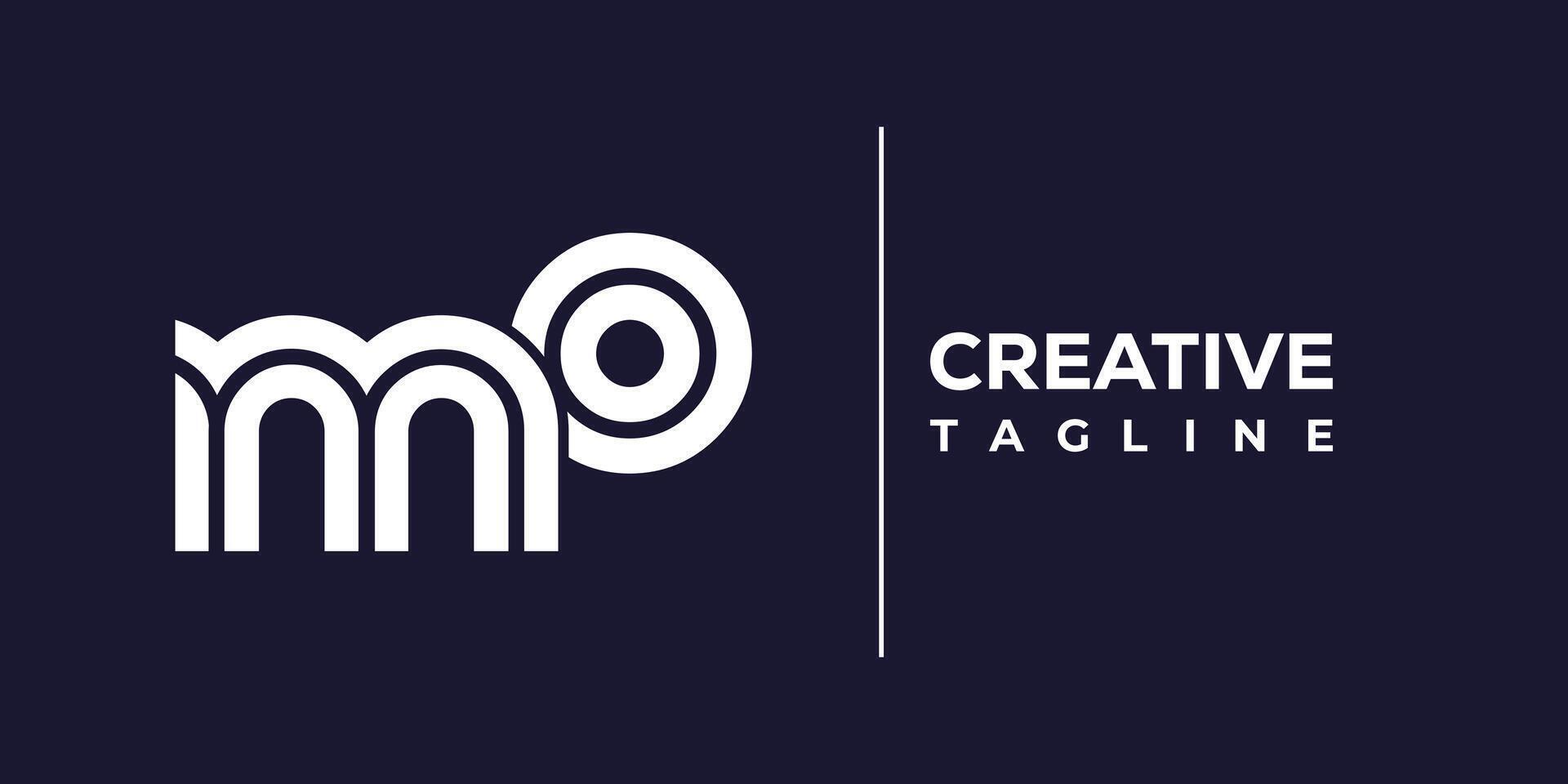 mo abstract minimalist letters Logo Monogram. vector