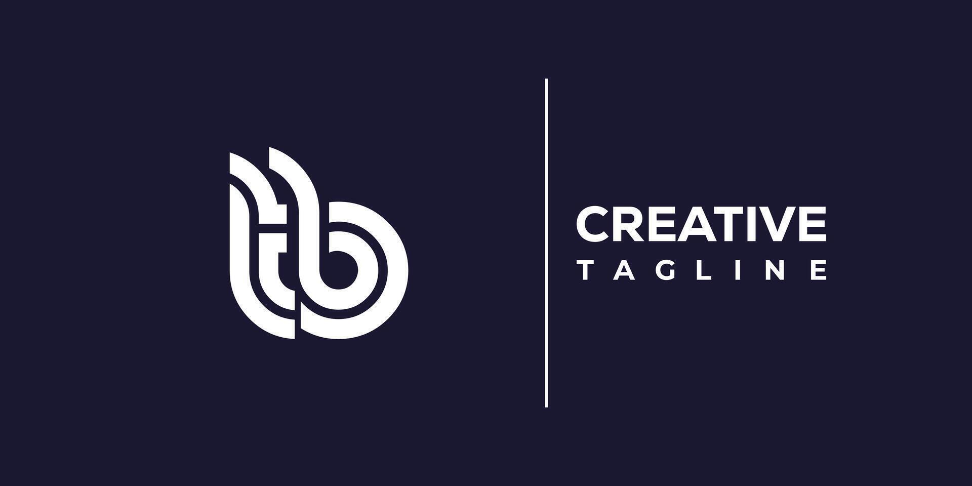 tb abstract minimalist letters Logo Monogram. vector