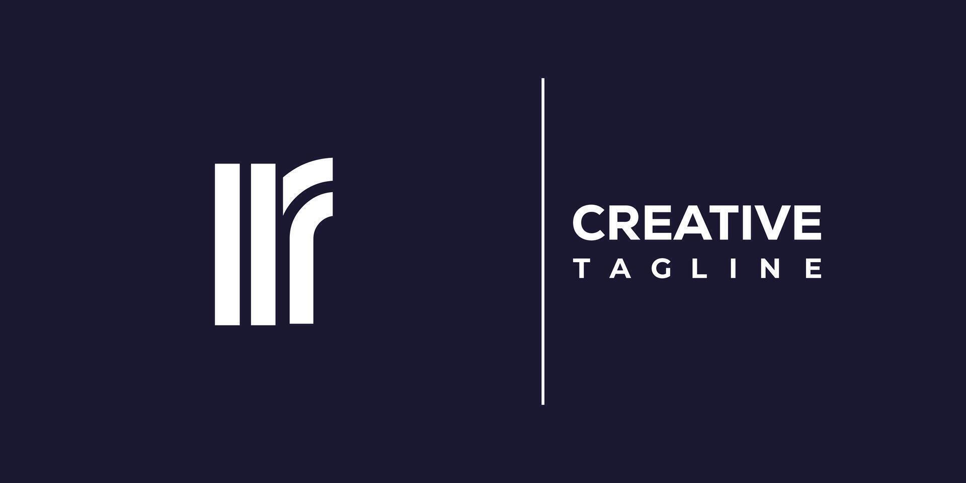 ir abstract minimalist letters Logo Monogram. vector