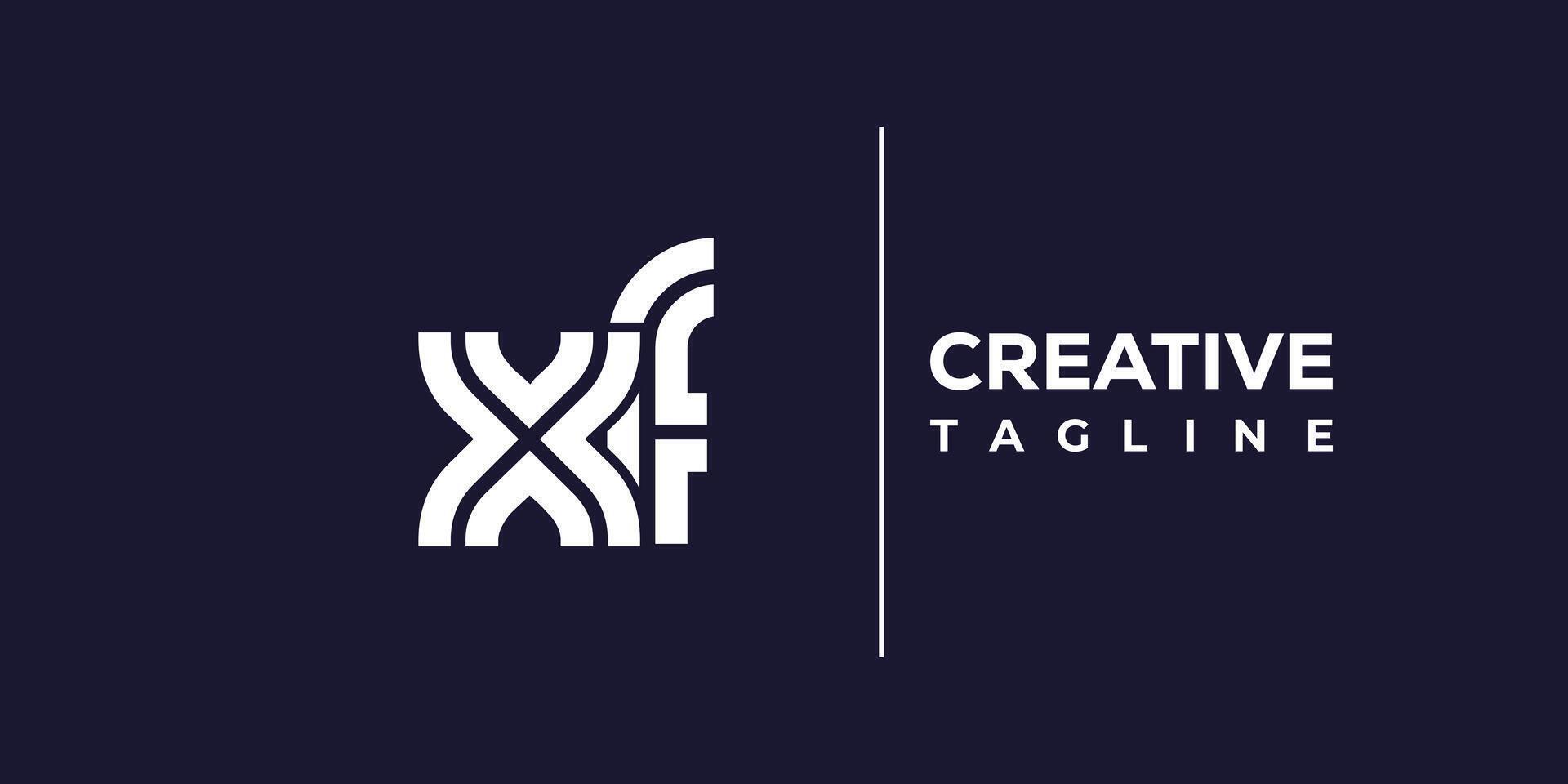 xf abstract minimalist letters Logo Monogram. vector