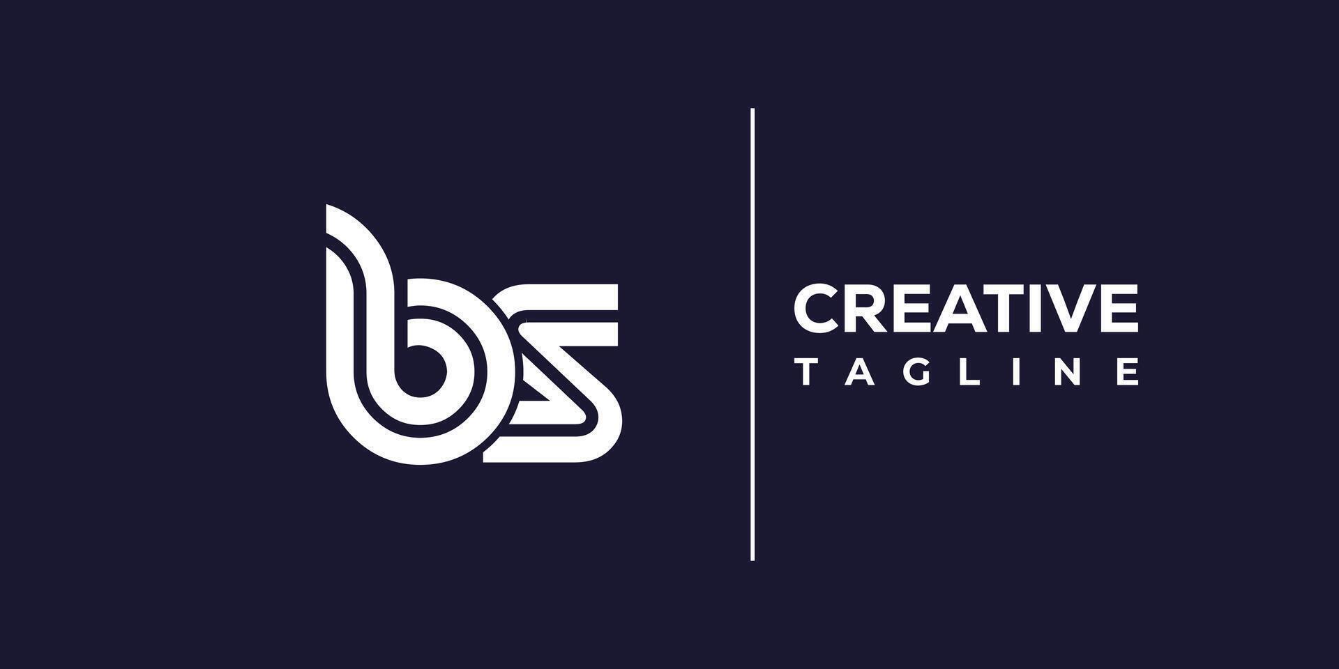 bs abstract minimalist letters Logo Monogram. vector