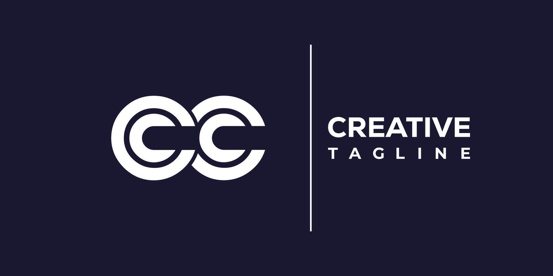 cc abstract minimalist letters Logo Monogram. vector