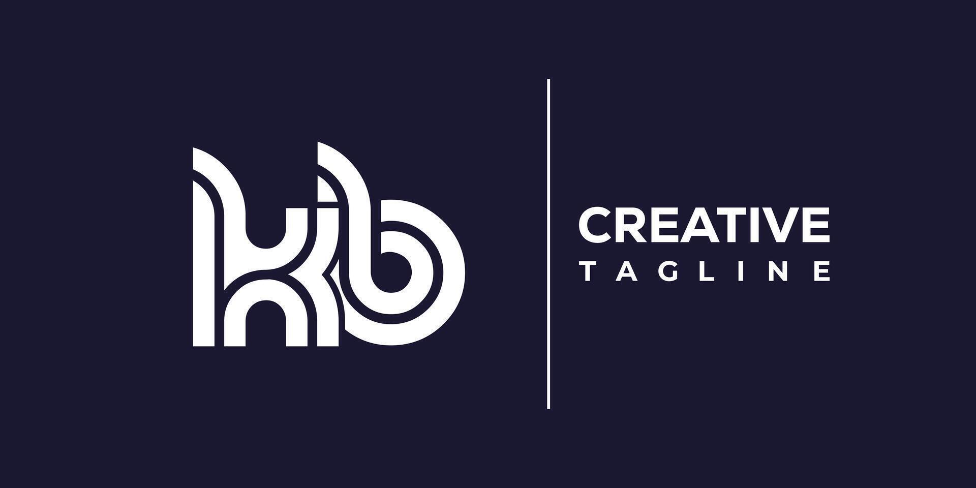 kb abstract minimalist letters Logo Monogram. vector