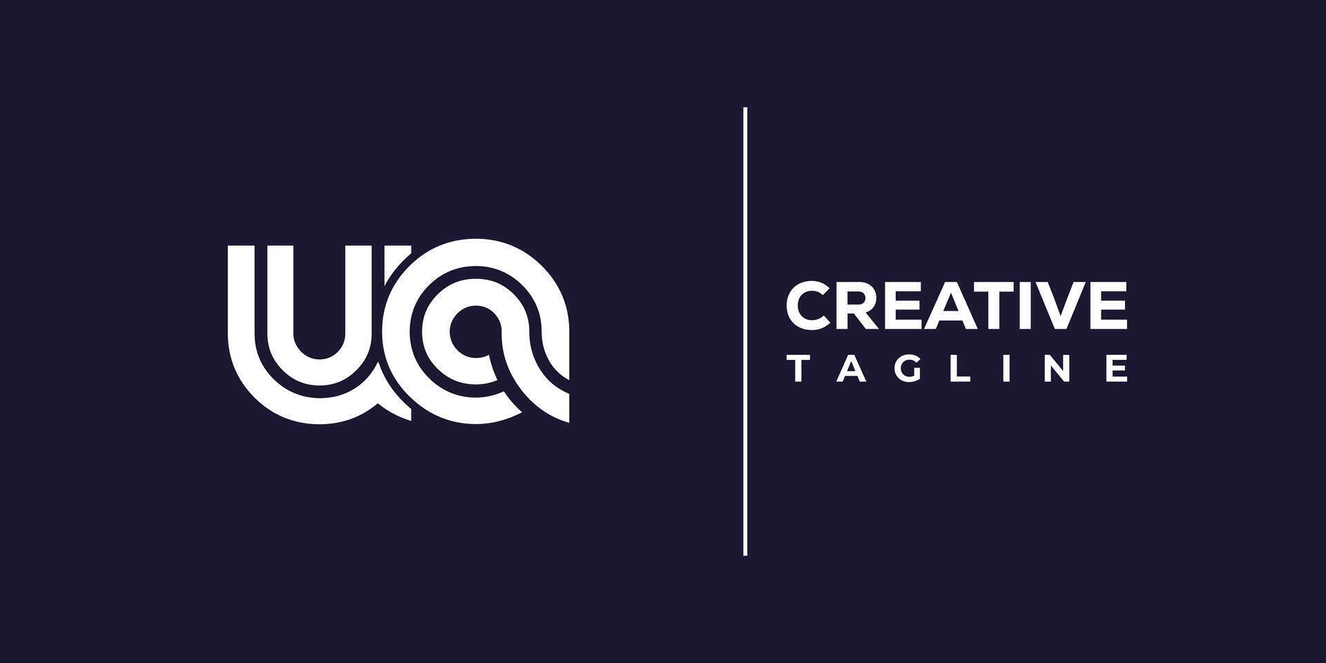 ua abstract minimalist letters Logo Monogram. vector