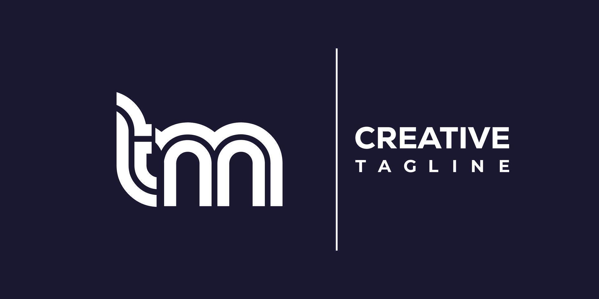 tm abstract minimalist letters Logo Monogram. vector