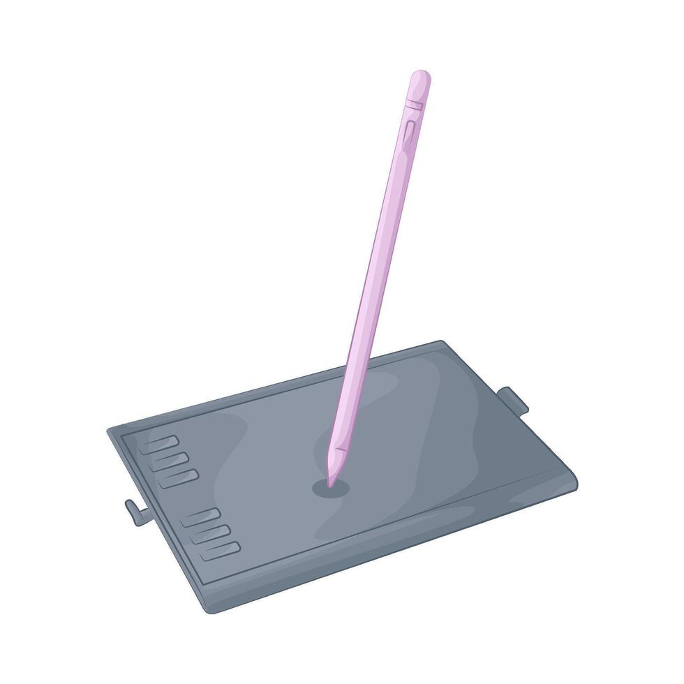 stylus pen and tablet vector