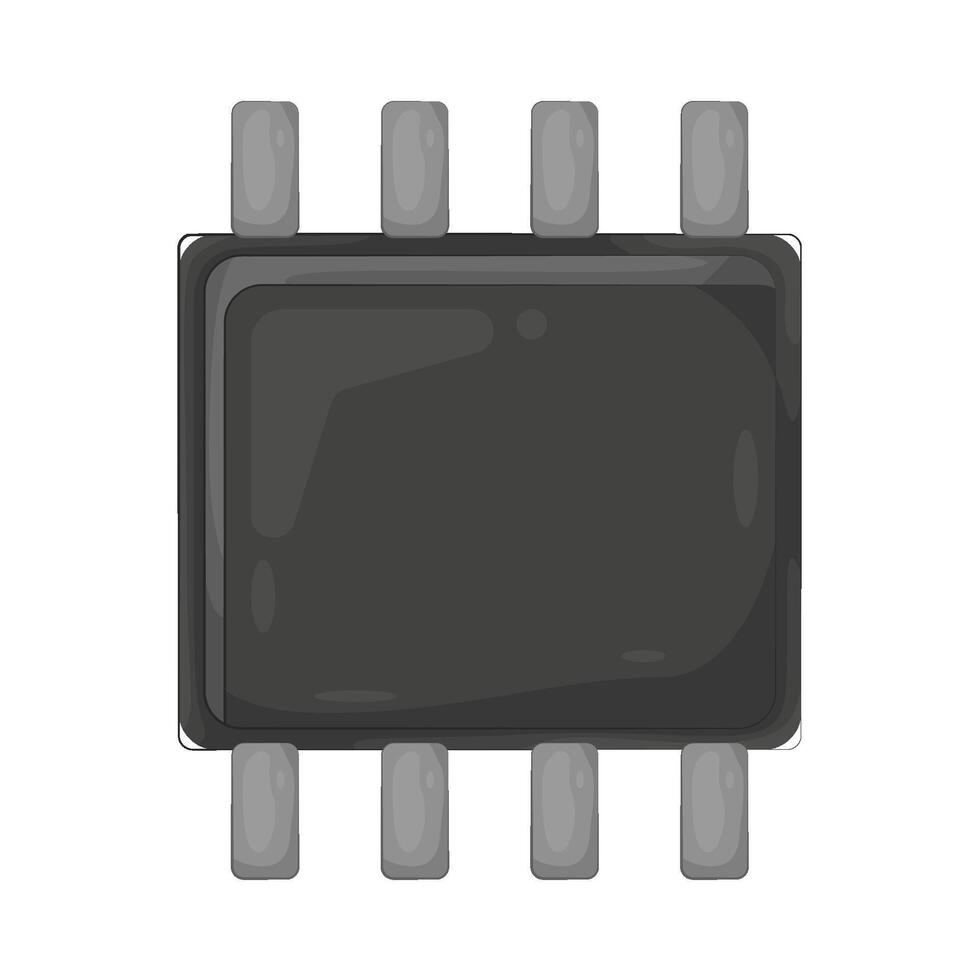 Illustration of microchip vector