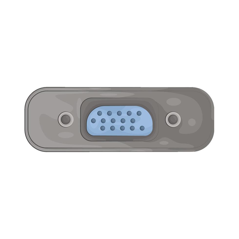 Illustration of VGA port vector