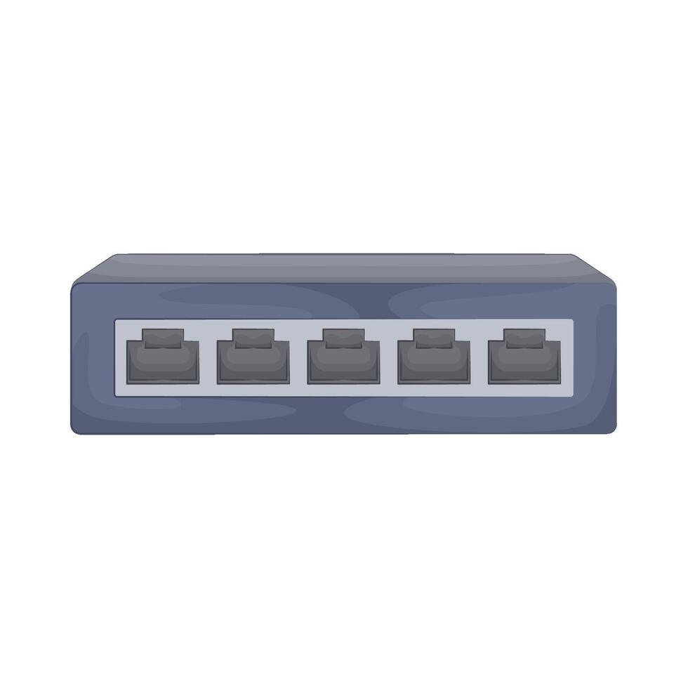 Illustration of ethernet port vector