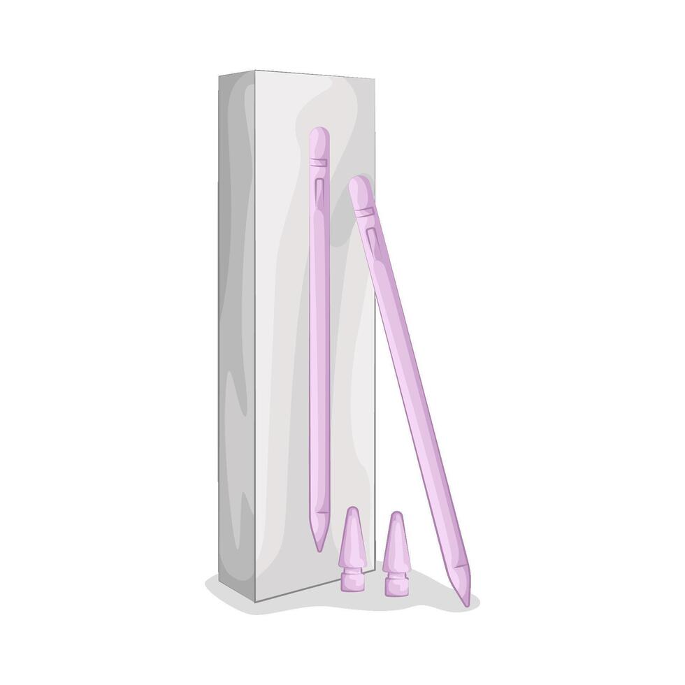 stylus pen and box vector