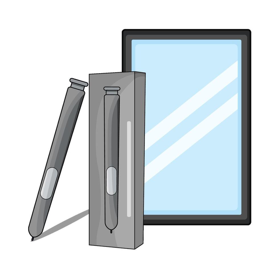 illustration of Pen Tablet for Creative Design vector