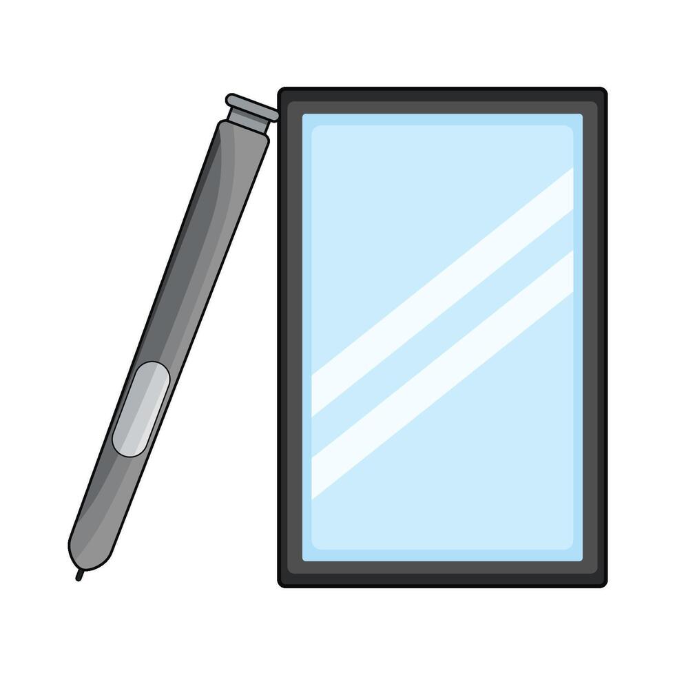 Digital Drawing with pen tablet vector