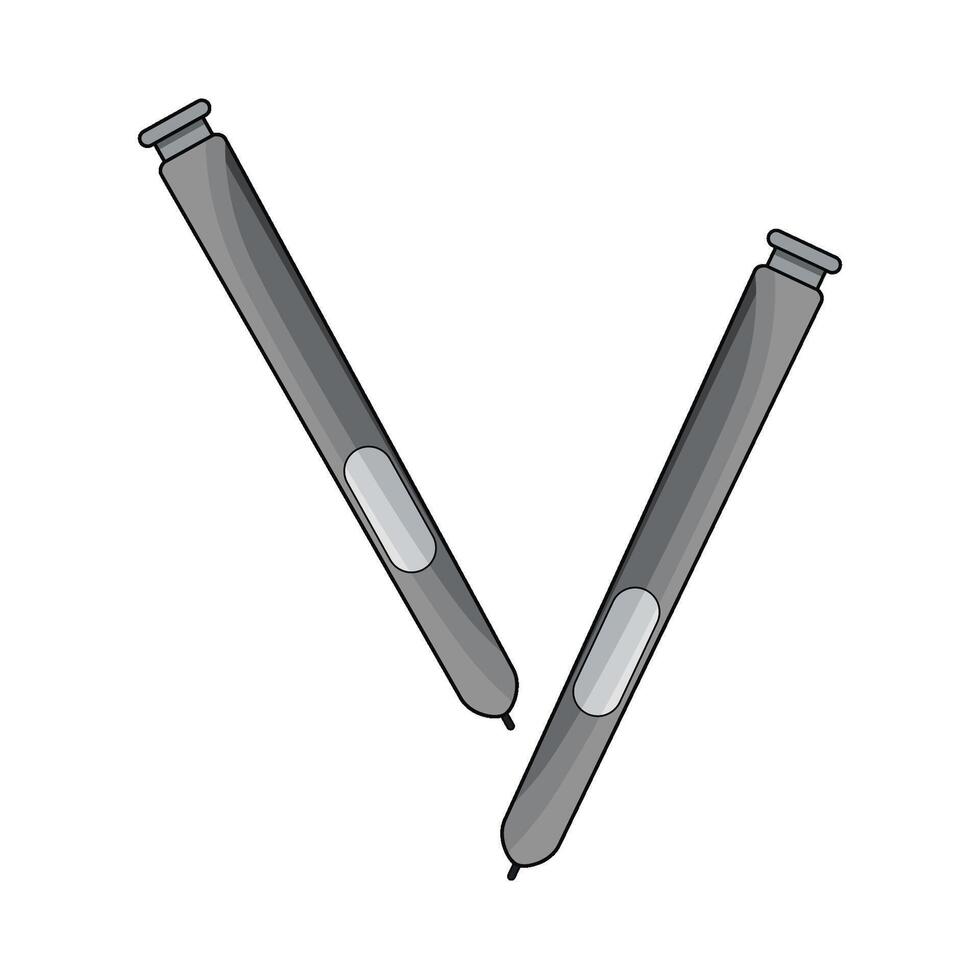 illustration of grey stylus pen vector