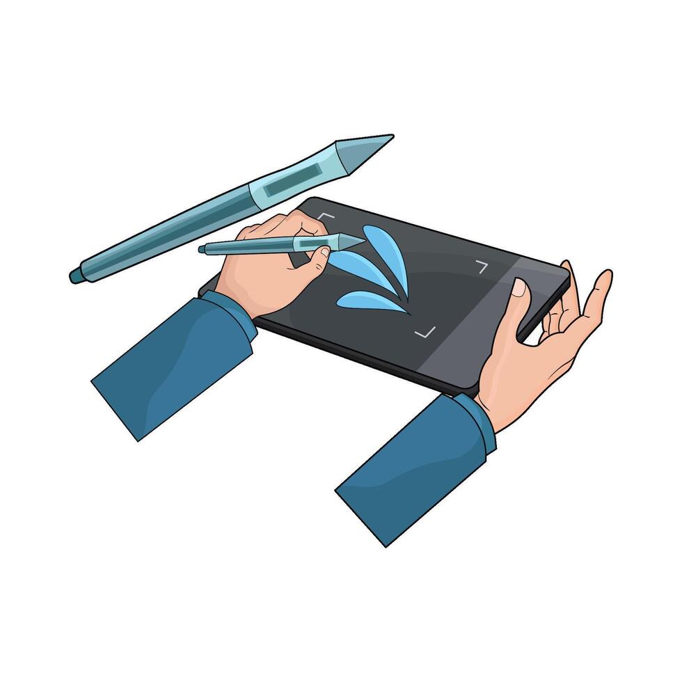 illustration of Digital Sketchpad for Artists vector