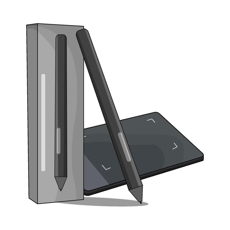 illustration of modern pen tablet vector