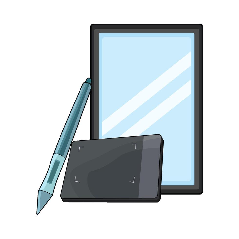 Pen Tablet for Creative Design vector