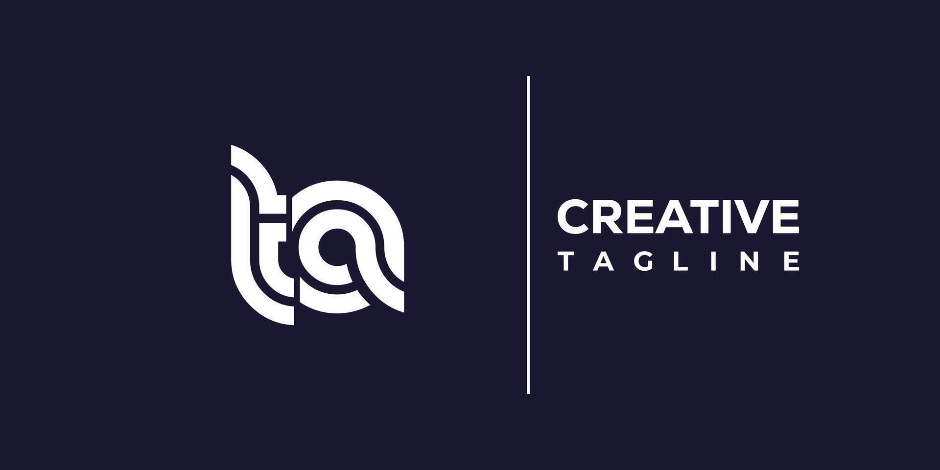 ta abstract minimalist letters Logo Monogram. vector