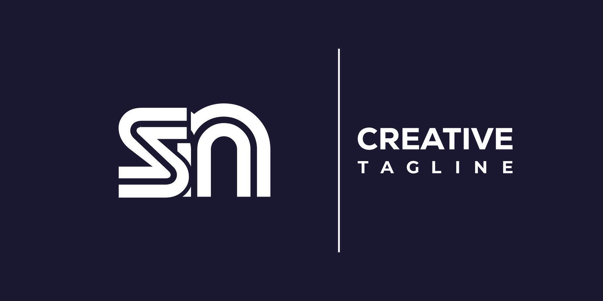 sn abstract minimalist letters Logo Monogram. vector