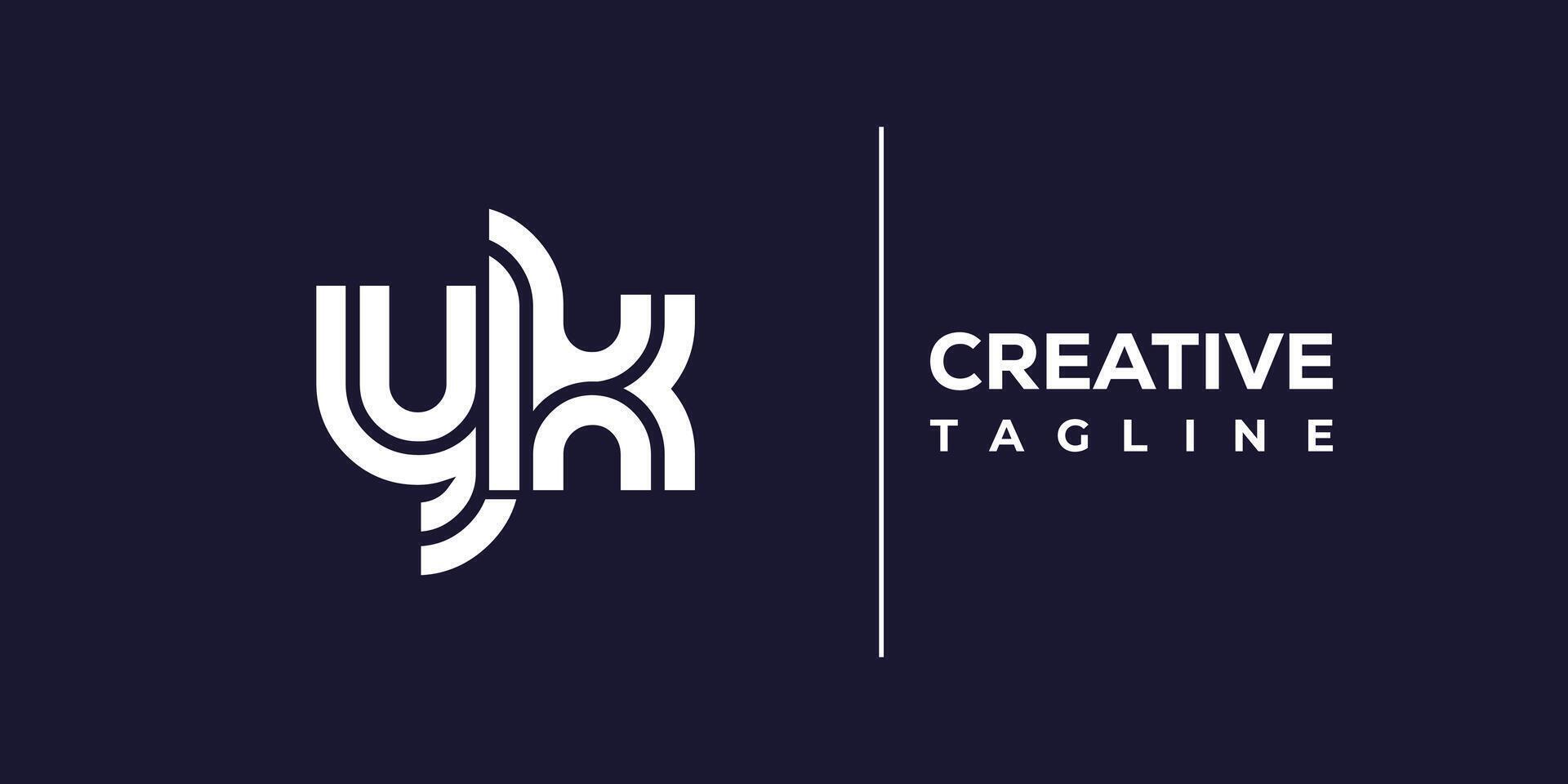 yk abstract minimalist letters Logo Monogram. vector