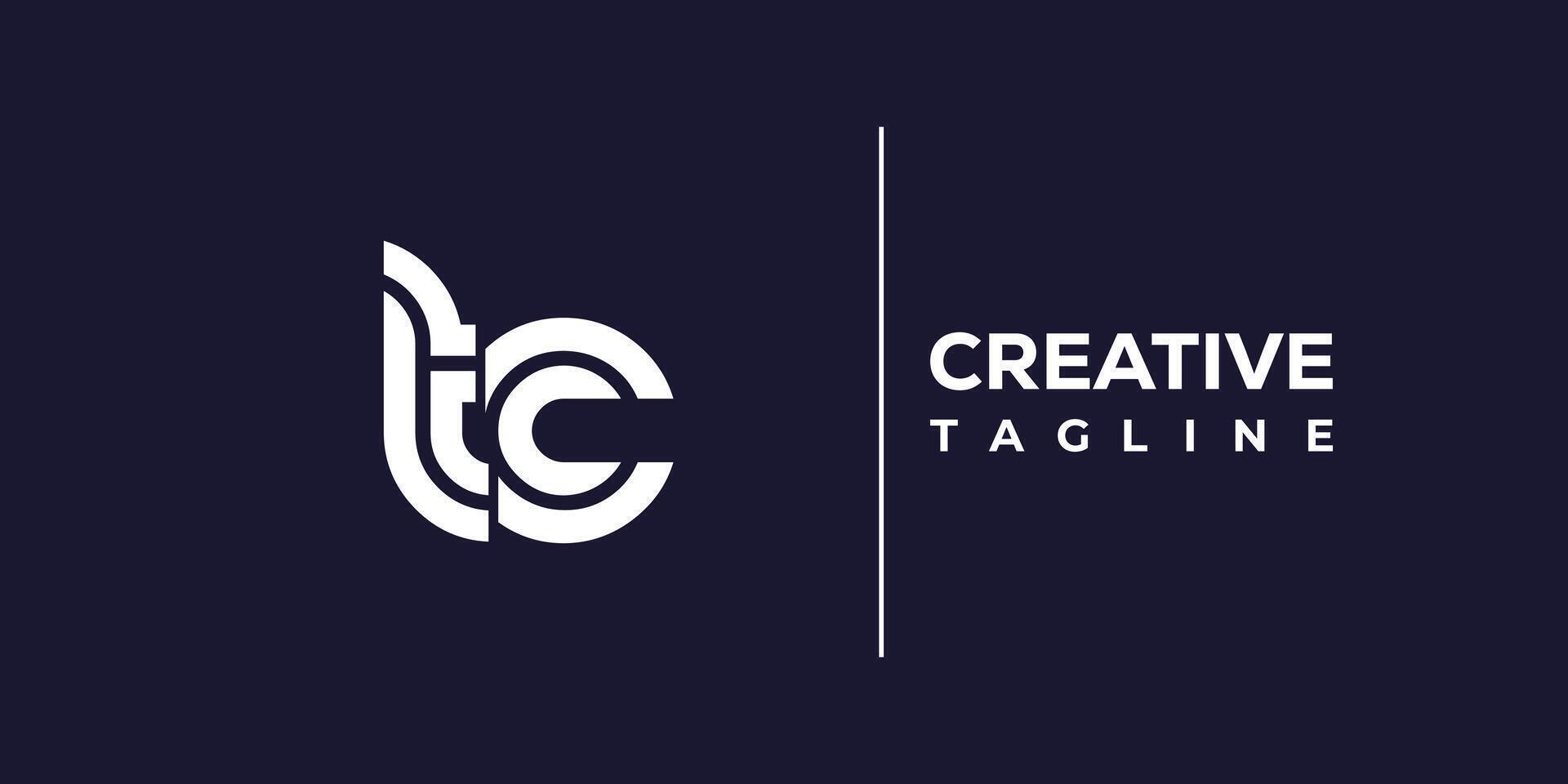 tc abstract minimalist letters Logo Monogram. vector