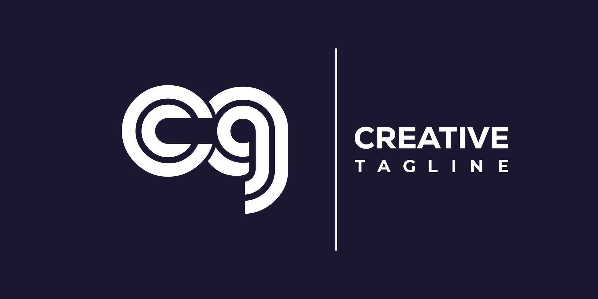 cg abstract minimalist letters Logo Monogram. vector