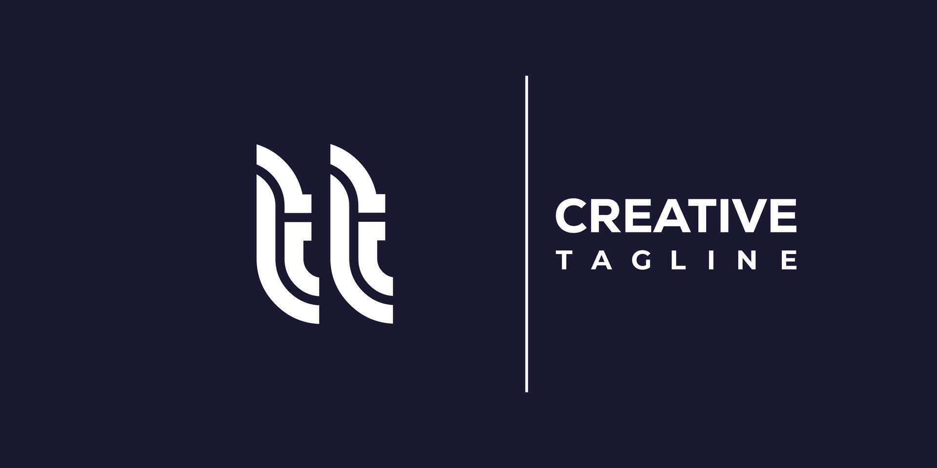 tt abstract minimalist letters Logo Monogram. vector