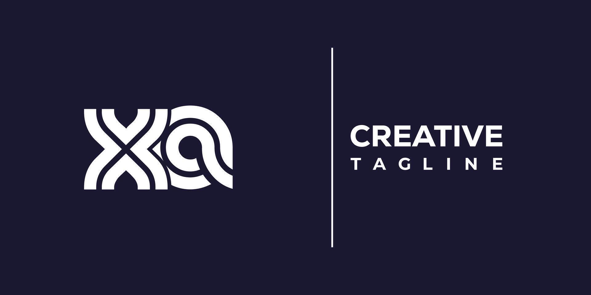 xa abstract minimalist letters Logo Monogram. vector