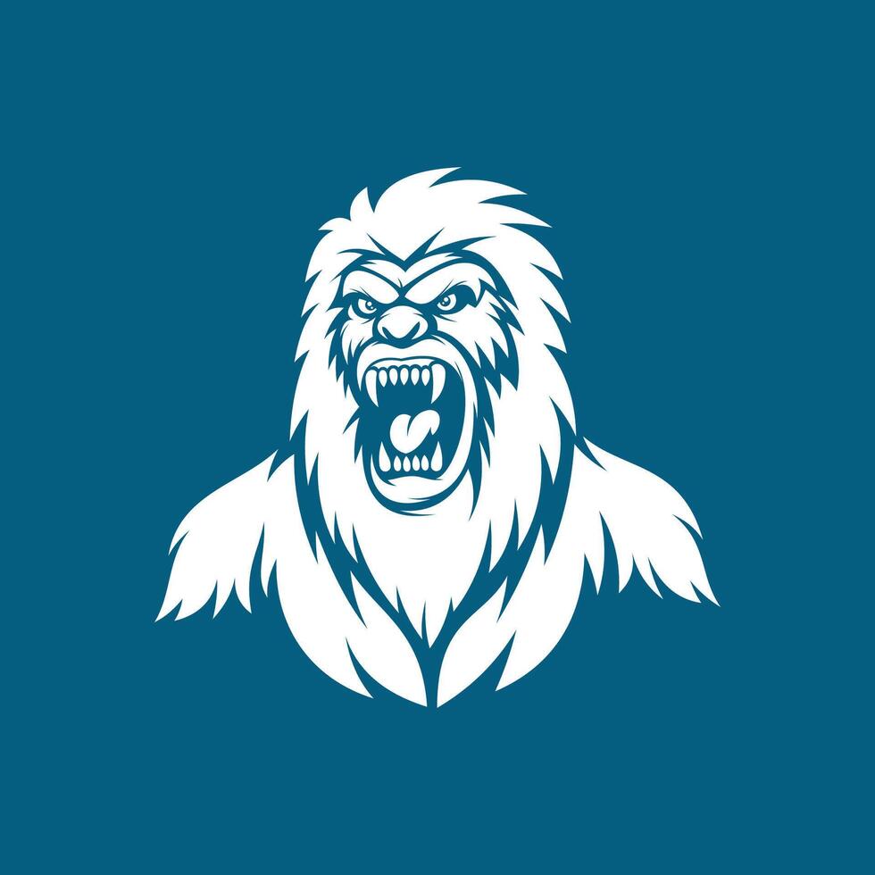 Angry yeti, mascot logo vector