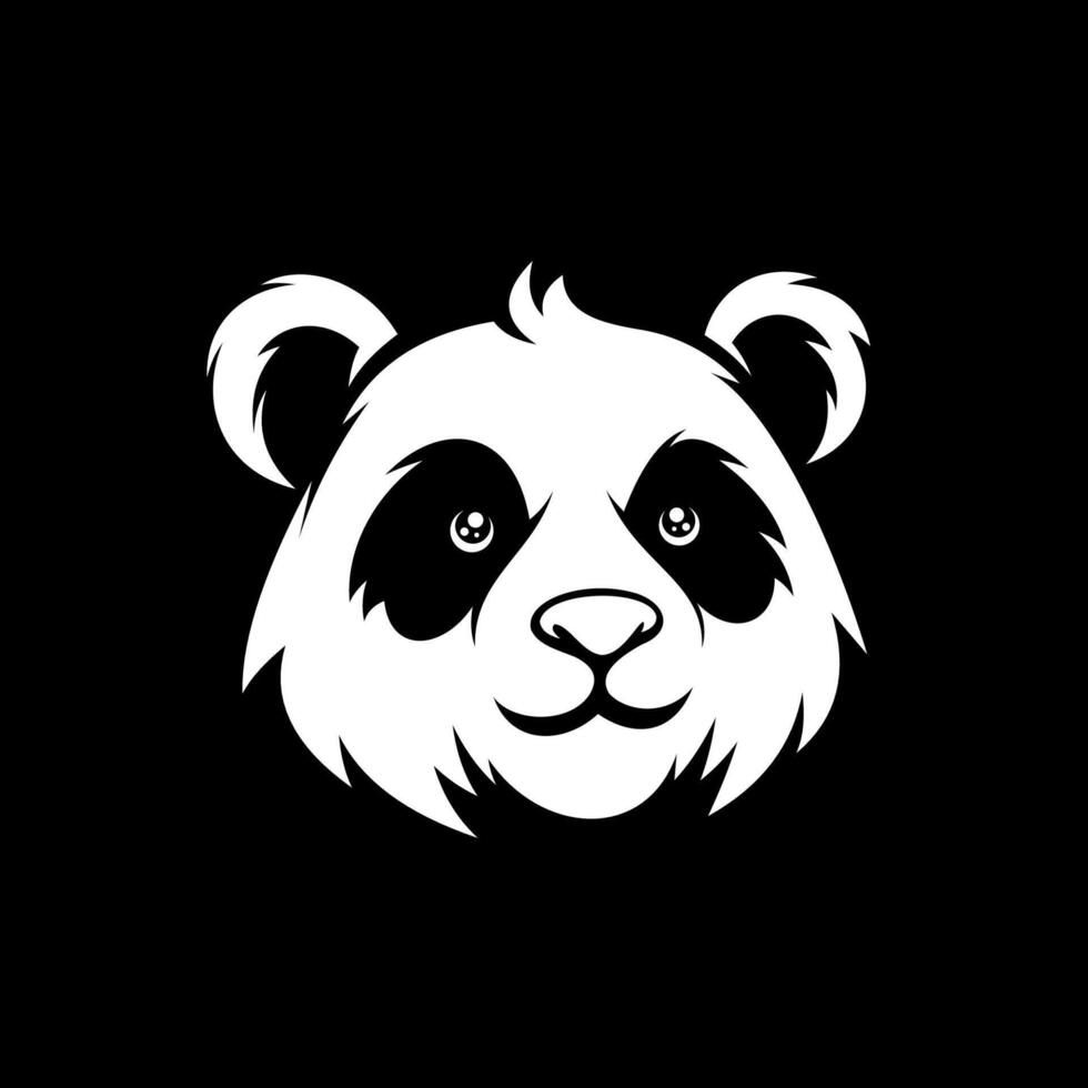 Panda face mascot logo illustration vector