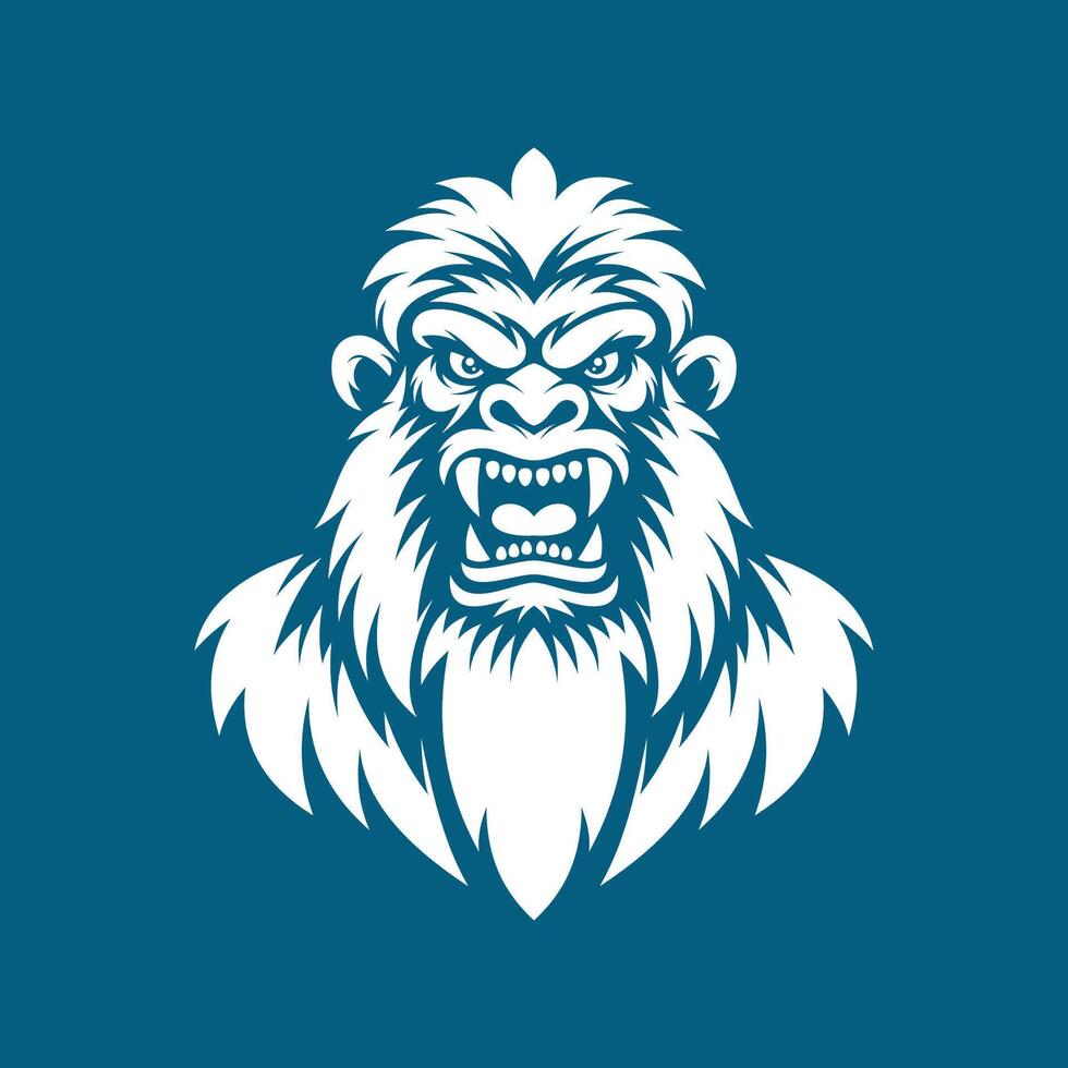 Monster yeti, mascot logo vector
