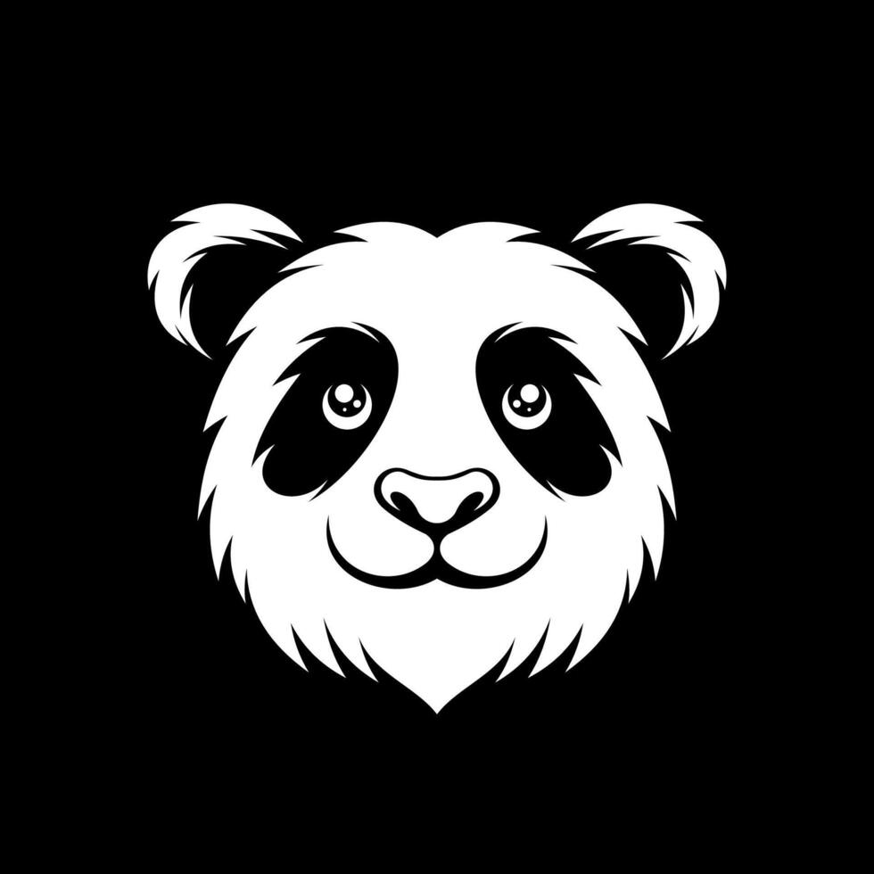 Panda head, mascot logo vector