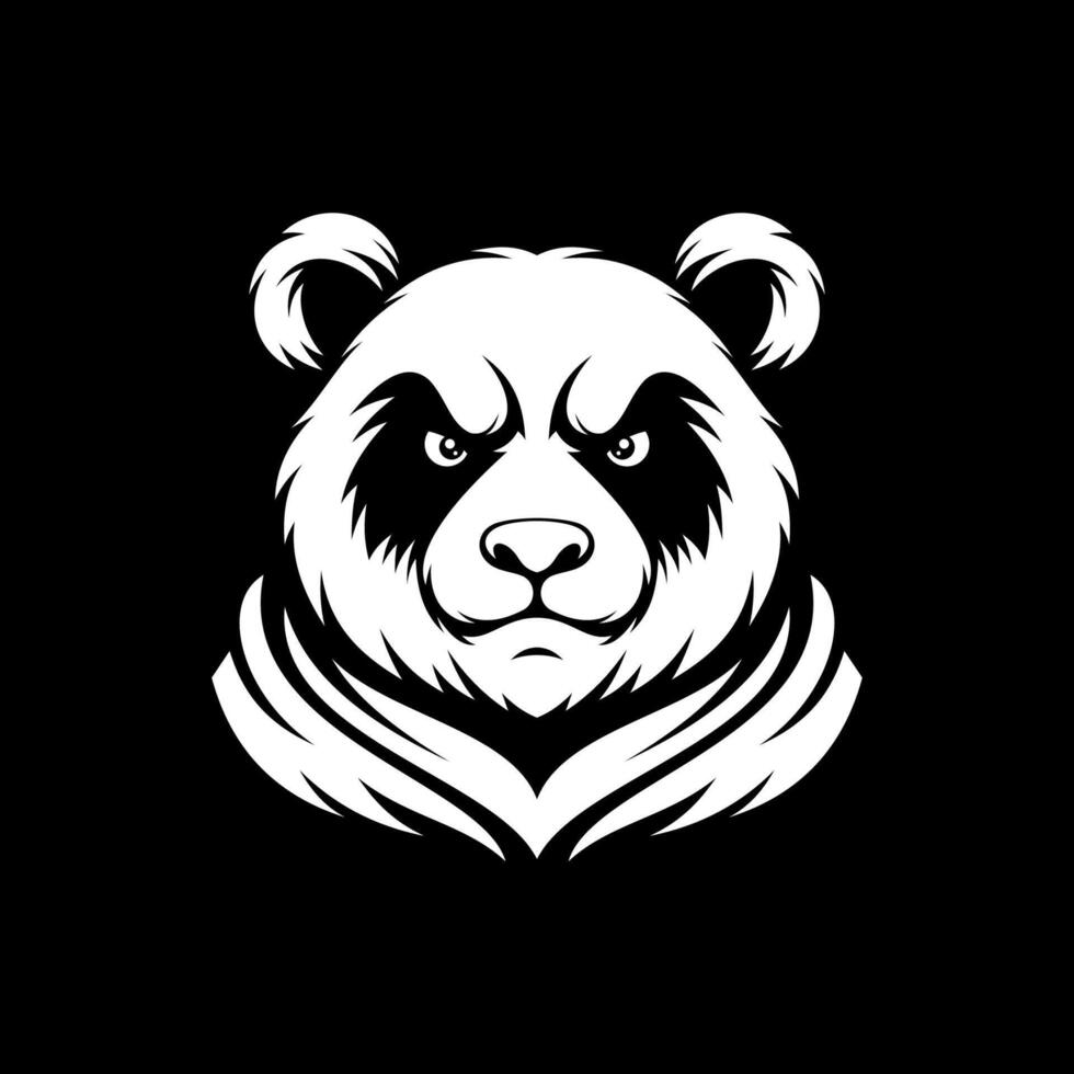 Panda wearing a jacket, mascot logo vector