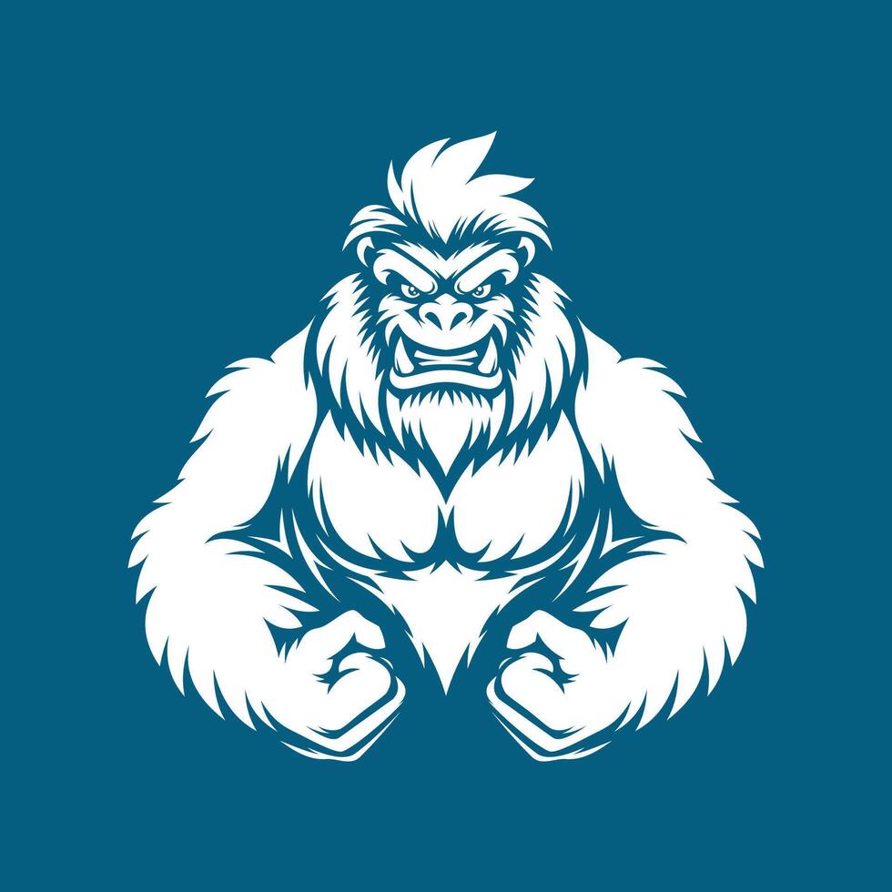Yeti mascot logo design illustration vector