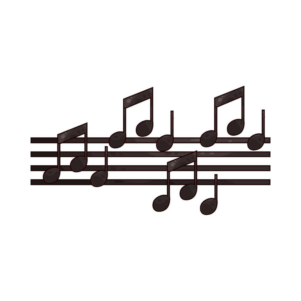 Illustration of National anthem music notes vector