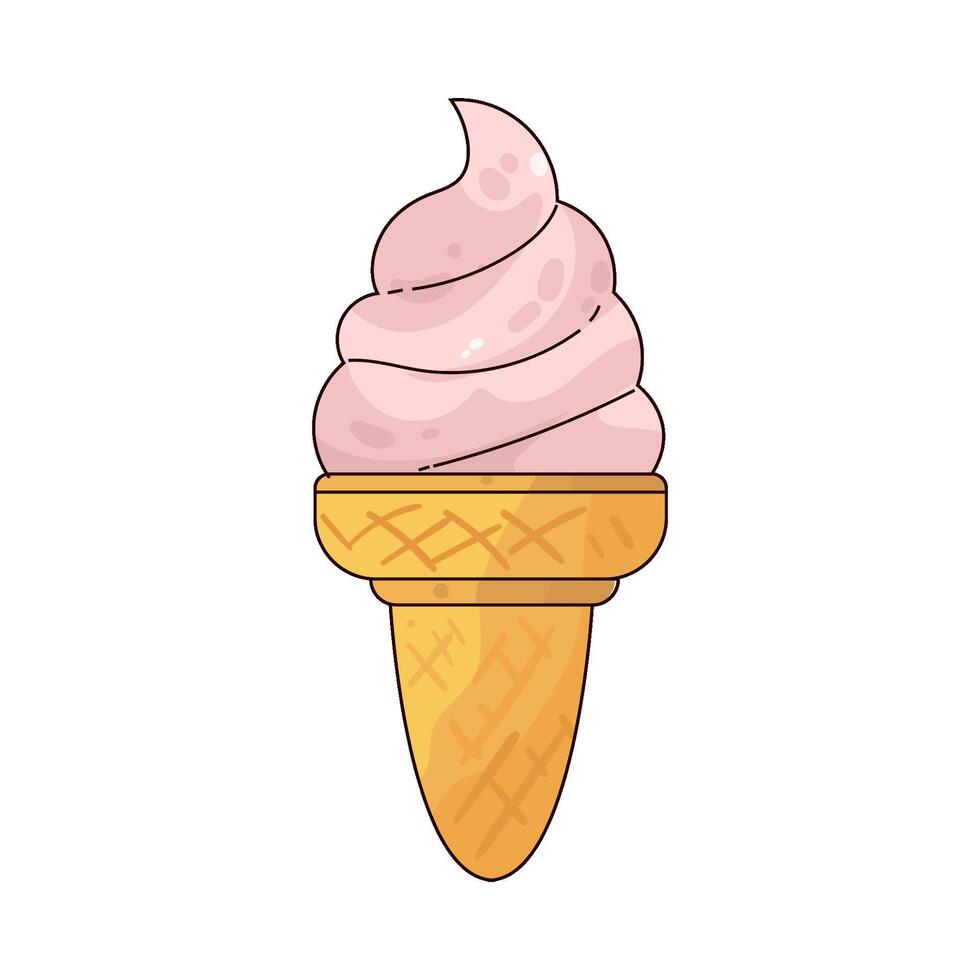 Illustration of Ice cream cone vector