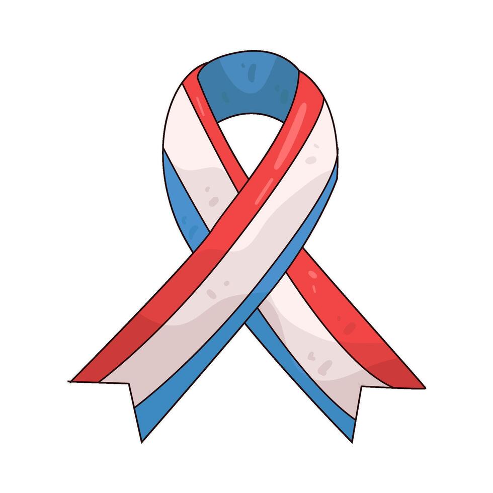 Illustration of patriotic ribbon vector