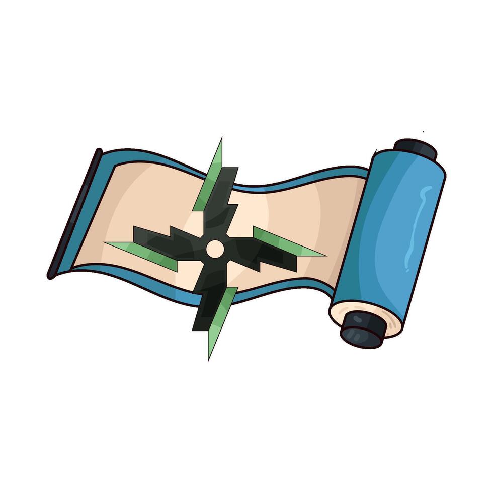 paper rolls with shuriken vector