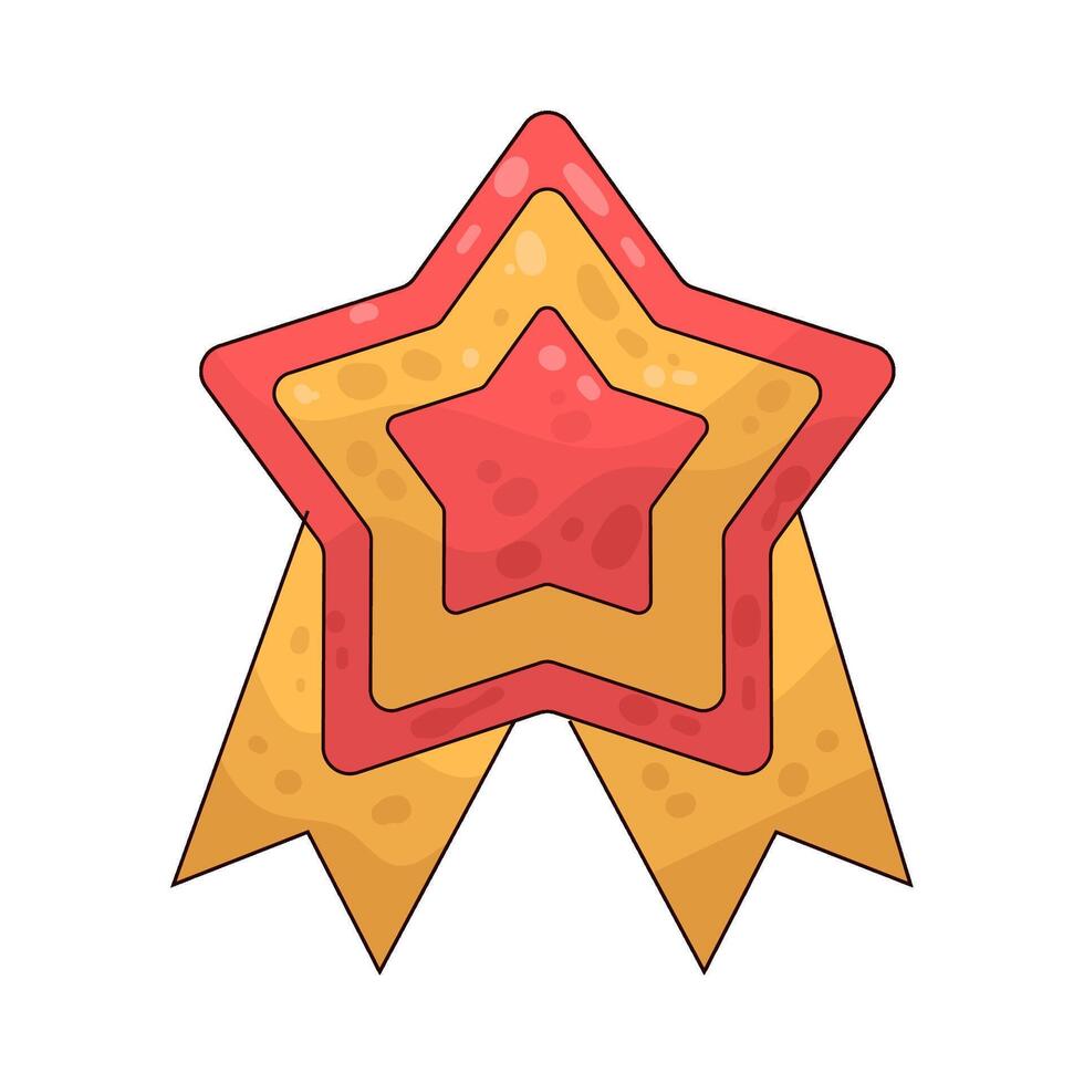 Illustration of Star badge vector