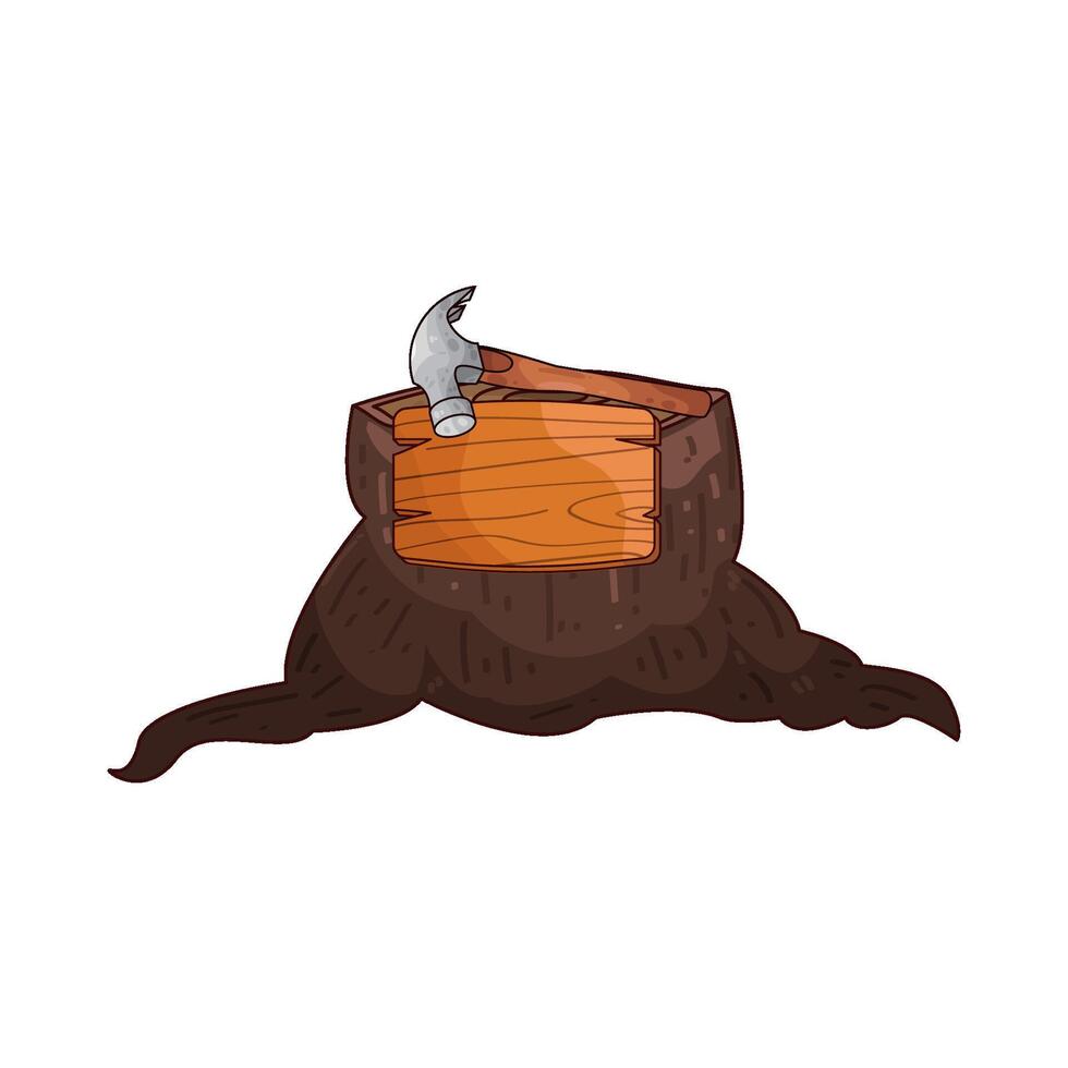 attaching boards to trees vector