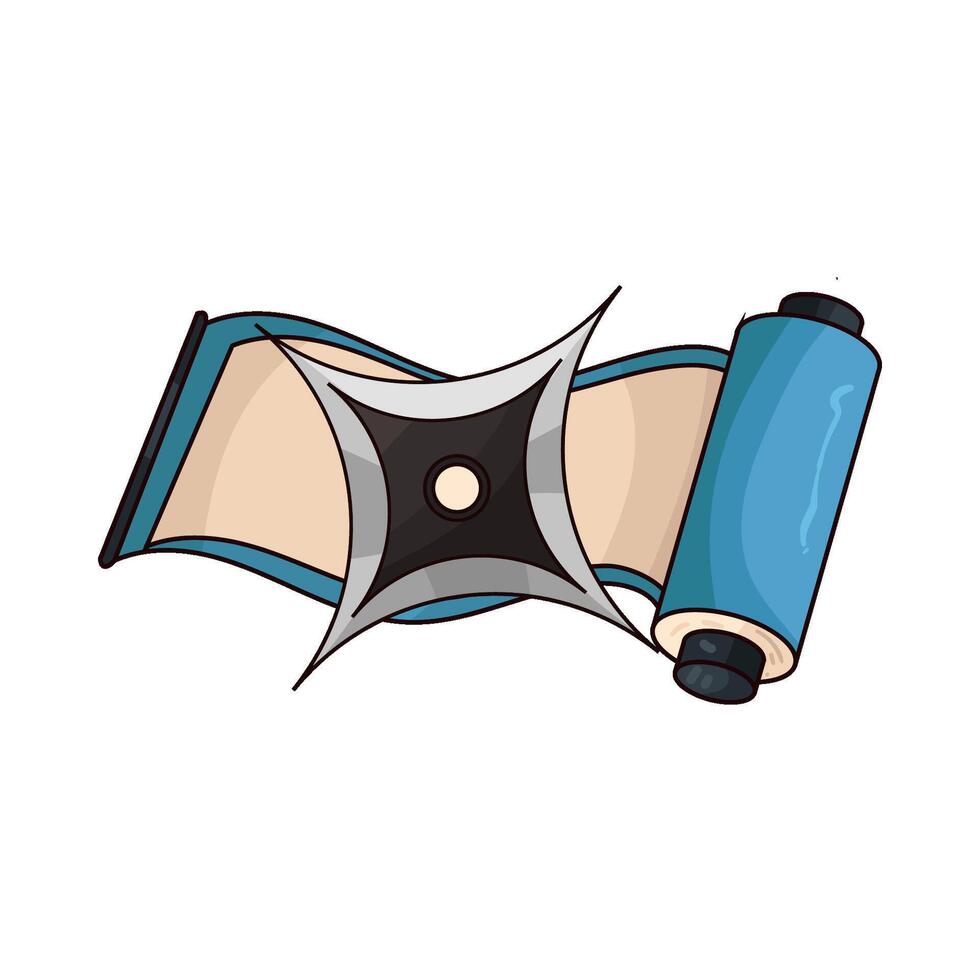 shuriken with paper vector