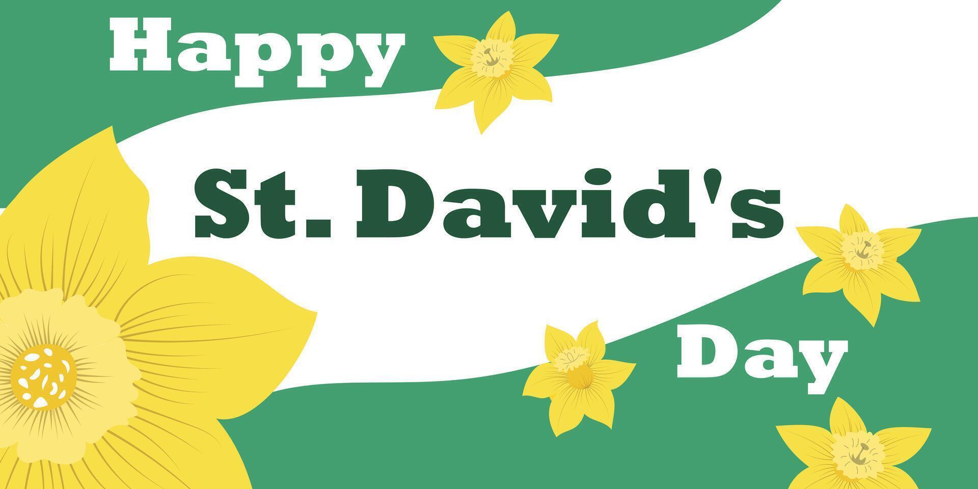 Anniversary banner Happy St. Davids Day vector