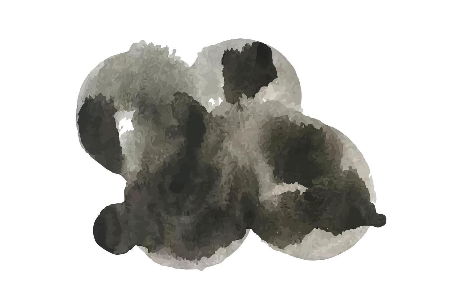Abstract monochrome watercolor stain. Modern textured watercolor background for creative design. vector