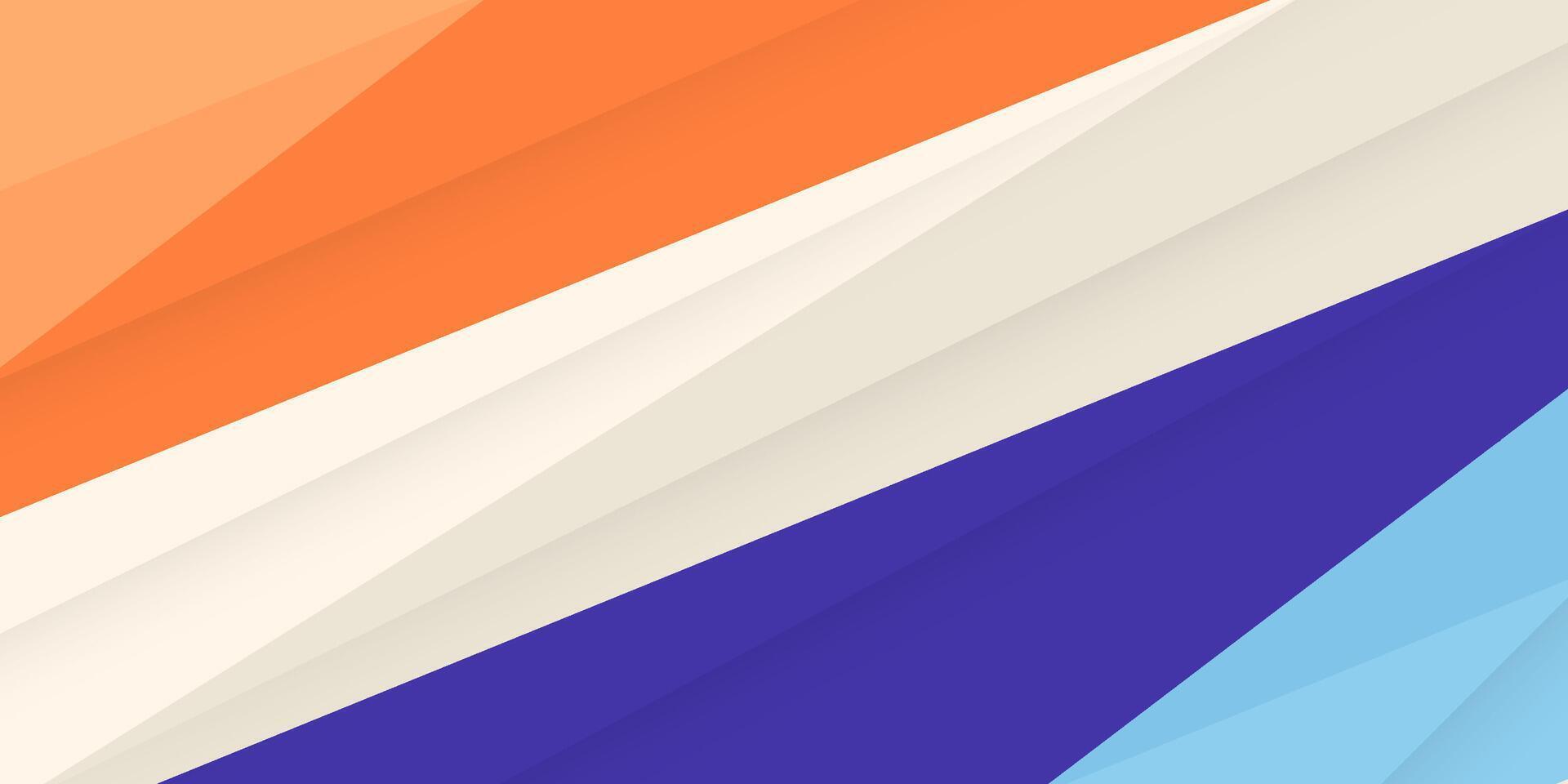 Colorful blue and orange abstract background overlap triangle design. Suitable for banner, poster, presentation, brochure, flyer, cover. vector