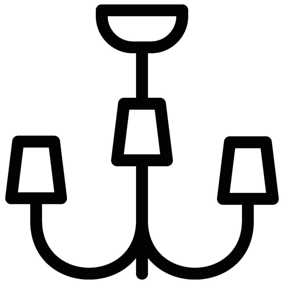 chandelier lamp icon vector