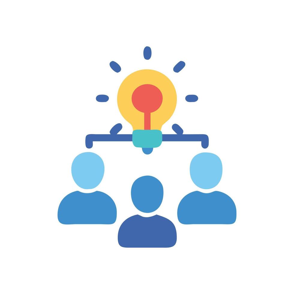 Team Synergy Icon for Dynamic Collaboration vector