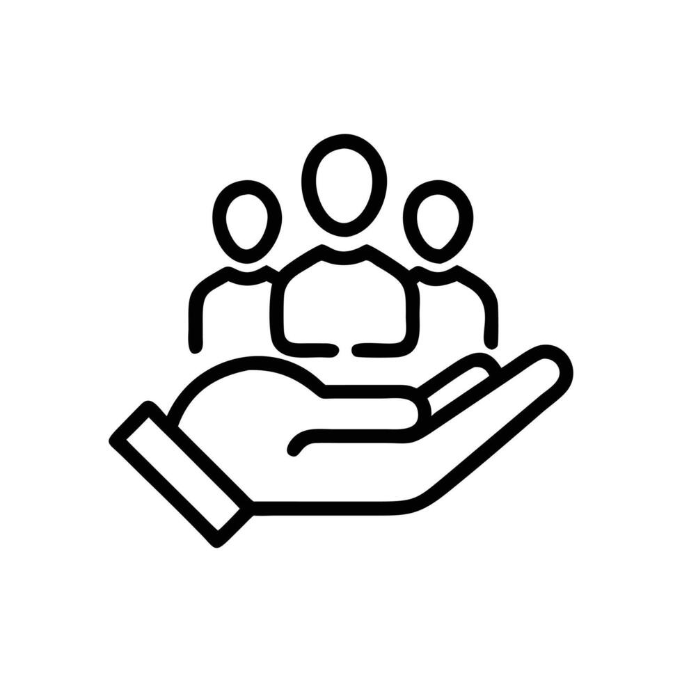 Safe Haven The Icon of Protective Hands Embracing People vector