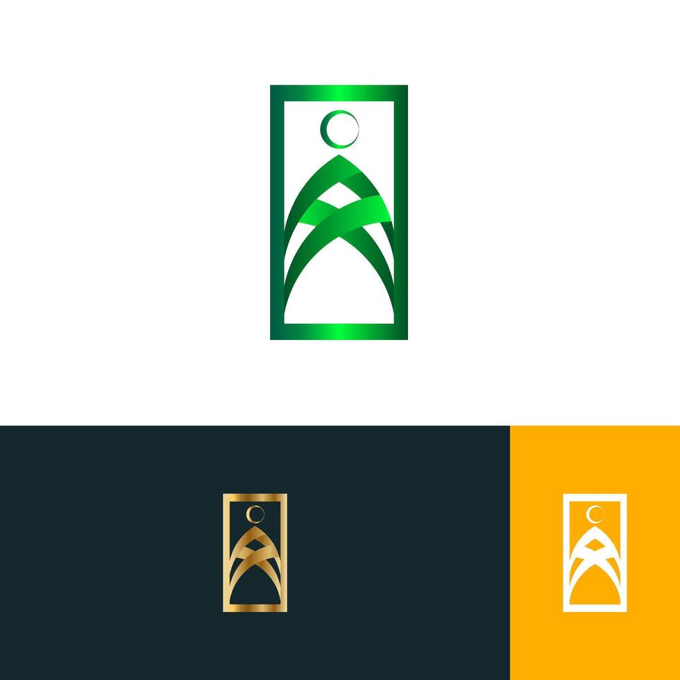 modern logo design mosque logo, can be use for your brand vector