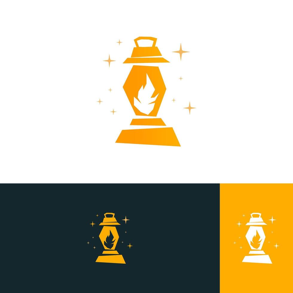 design ilustration latern simple and minimalist vector